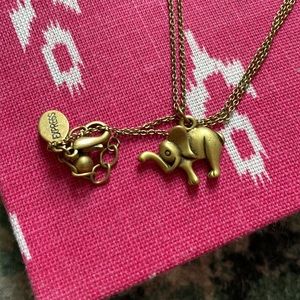 Express gold elephant necklace